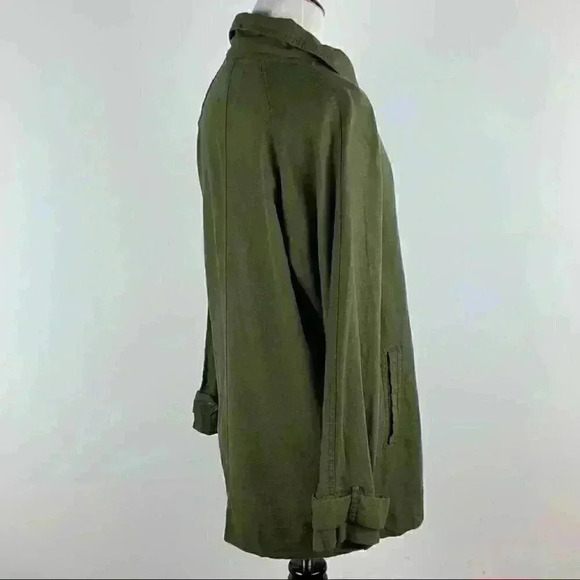 Love tree womens jacket size M army green moto button down armycore - Picture 3 of 9